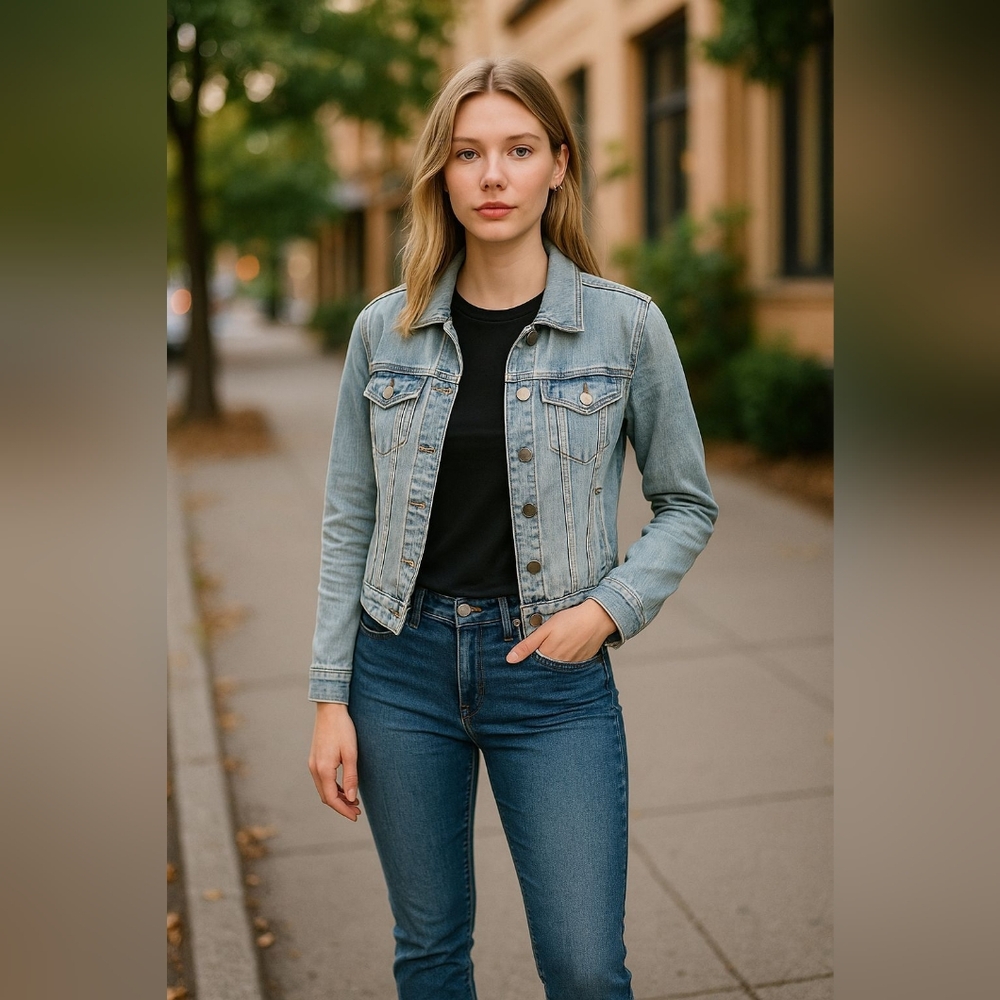 Kut from the Kloth Sky Blue Denim Jacket